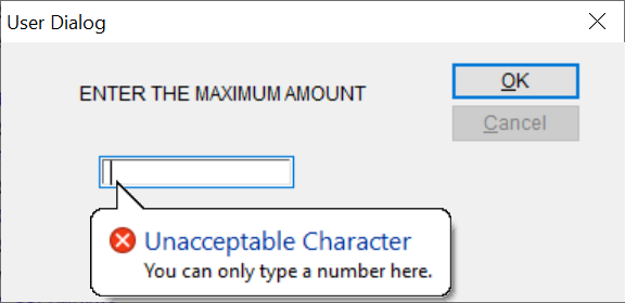 User Dialog